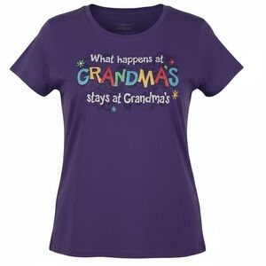 👛(ANY 2/$20) MOTHER’S DAY Brand Funny Statement Tee “What Happens At Grandma’s”